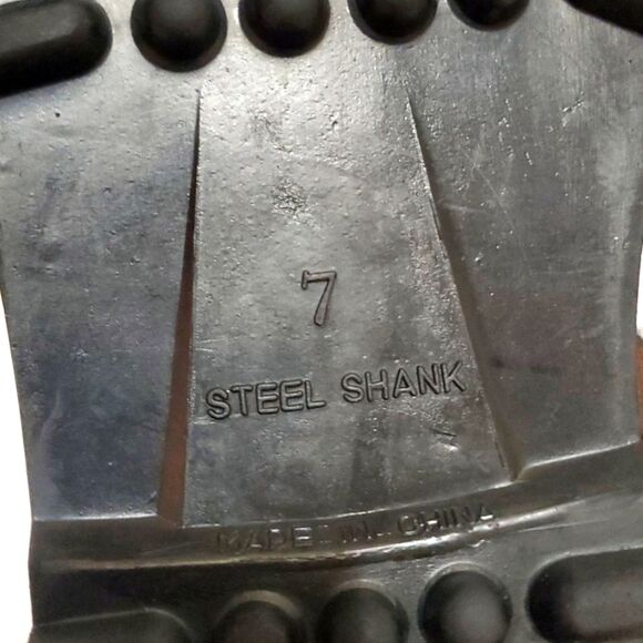 Steel Shank Men Black Brown Leather/Wool Waterproof Work Boots Sz 7 - Picture 10 of 12